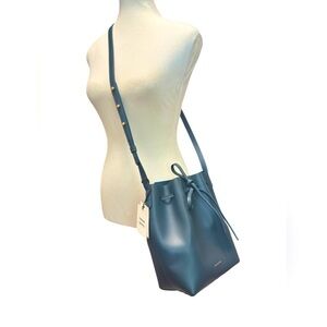 NWT Mansur Gavriel *MIDNIGHT BLUE* Mini Calf Leather Bucket Bag